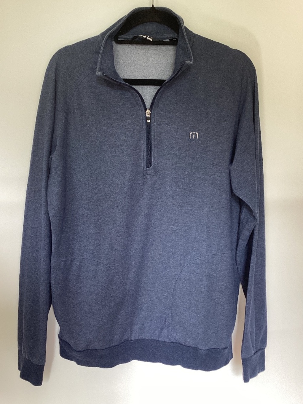 Travis Mathew Men's Blue 1/4 Zip Long Sleeve Sweater Sz M